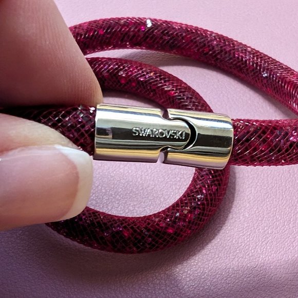Swarovski Stardust Red Double Wrap Bracelet - Picture 3 of 6